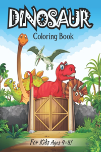 Dinosaur Coloring Book For Kids Ages 4-8!