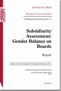 Subsidiarity Assessment: Gender Balance on Boards