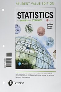 Statistics for Business and Economics, Student Value Edition