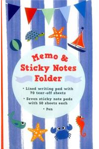Memo & Sticky Notes Folder: Nautical