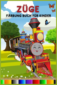 Züge Färbung Buch für Kinder