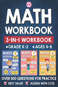 Math Workbook Practice Grade K-2 (Ages 4-8)