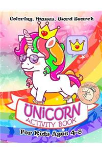 Unicorn Activity Book for Kids Ages 4-8