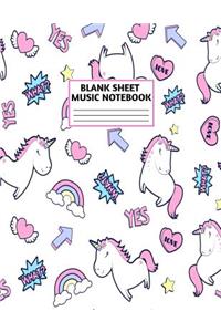 Blank Sheet Music Notebook