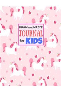 Draw and Write Journal for Kids: Cute Unicorn Matte Cover Design for Drawing, Creative Writing, Doodling, Creating Your Own Story, Illustration Book and Diary (Perfect Gift for Kids