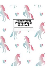 Handwriting Practice Paper Workbook