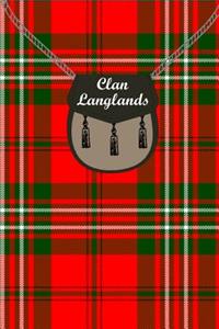 Clan Langlands Tartan Journal/Notebook