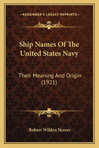 Ship Names Of The United States Navy