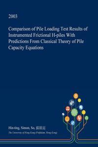 Comparison of Pile Loading Test Results of Instrumented Frictional H-Piles with Predictions from Classical Theory of Pile Capacity Equations