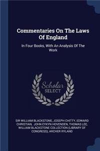 Commentaries On The Laws Of England