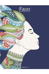 Faces Coloring Book for Grown-Ups 1