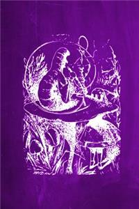 Alice in Wonderland Chalkboard Journal - Alice and The Caterpillar (Purple)