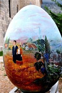 An Easter Egg in front of St. Mark's Church Zagreb Croatia Journal