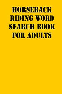 Horseback riding Word Search Book For Adults