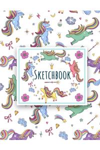 Cute Unicorn Kawaii Sketchbook