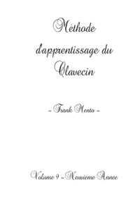 Méthode Clavecin - Volume 9