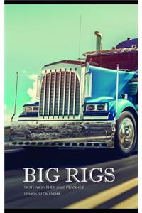 Big Rigs Note Monthly 2020 Planner 12 Month Calendar
