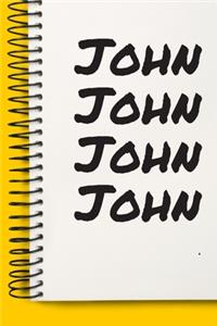 Name John Notebook Cute Birthday Gift Born First Given Name Pride John