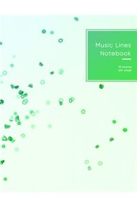 Music Lines Notebook 10 staves per page