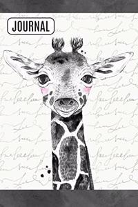 Lined Journal Notebook Inky Giraffe