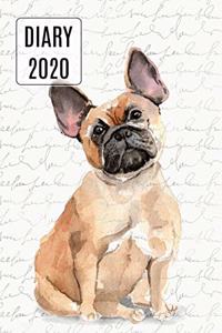 2020 Daily Diary Planner, Cute French Bulldog