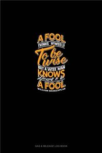 A Fool Thinks Himself To Be Wise, But A Wise Man Knows Himself To Be A Fool