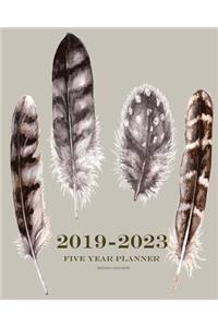2019-2023 Brown Feathers Five Year Planner