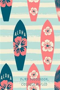 Surf Notebook College Ruled