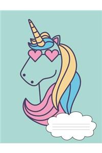 Unicorn with Sunglasses Composition Book