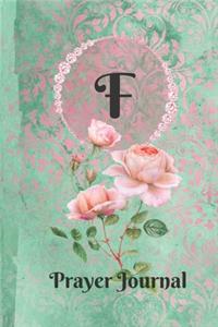 Letter F Personalized Monogram Praise and Worship Prayer Journal
