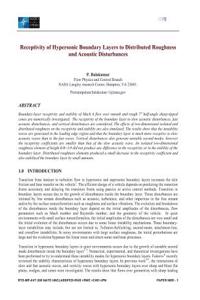 Receptivity of Hypersonic Boundary Layers to Distributed Roughness and Acoustic Disturbances