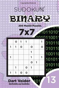 Sudoku Binary - 200 Master Puzzles 7x7 (Volume 13)