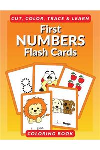 First Numbers Flash Cards Coloring Book