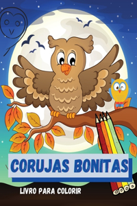 Corujas Bonitas Livro para colorir