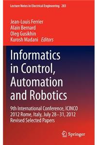 Informatics in Control, Automation and Robotics