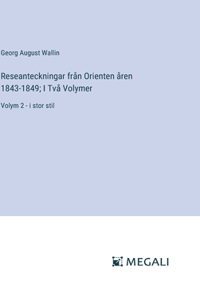 Reseanteckningar från Orienten åren 1843-1849; I Två Volymer