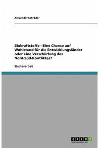 Biokraftstoffe - Eine Chance auf Wohlstand für die Entwicklungsländer oder eine Verschärfung des Nord-Süd-Konfliktes?