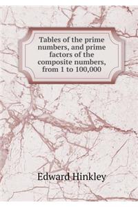 Tables of the Prime Numbers, and Prime Factors of the Composite Numbers, from 1 to 100,000