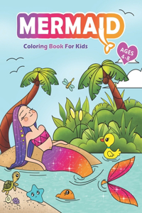 Mermaid Coloring Book for Kids Ages 4-8