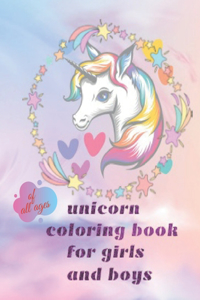 unicorn coloring book for girls and boys of al ages