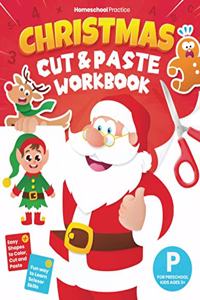 Christmas Cut and Paste Workbook for Preschool