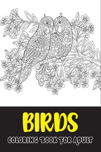 Birds coloring book for adult