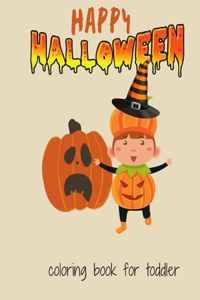 happy halloween coloring book for toddler