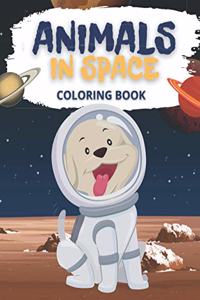 Animals In Space Coloring Book