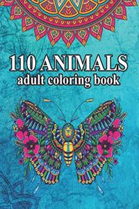 110 Animals Adult Coloring Book