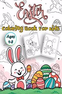 Easter Coloring Book For Kids Age 4-8