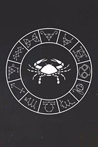 Cancer Notebook 'Zodiac Circle' - Zodiac Diary - Horoscope Journal - Cancer Gifts for Her