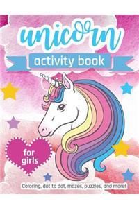 Unicorn Activity Book For Girls