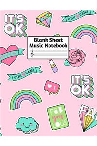 Blank Sheet Music Notebook