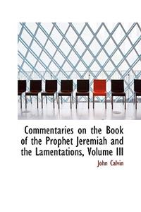 Commentaries on the Book of the Prophet Jeremiah and the Lamentations, Volume III